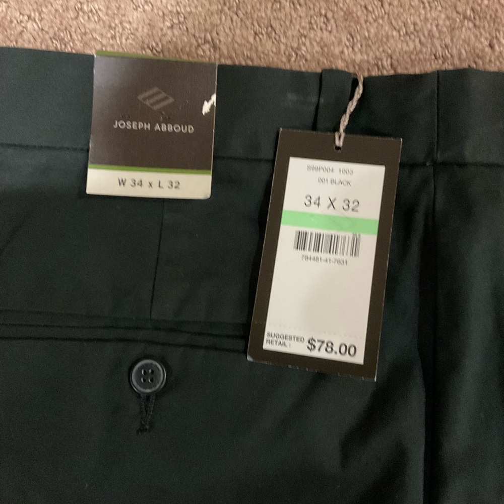 🌸 JOSEPH ABBOUD MEN’S SLACKS 34x32 NWT - Picture 7 of 9